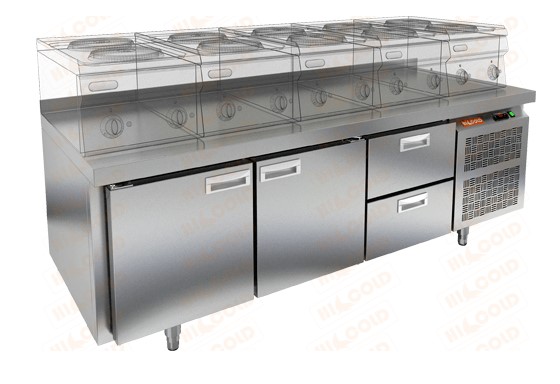 Стол морозильный под тепловое оборудование HICOLD SN 112/BT LT (-18...-10 °С)